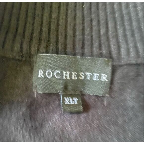 ROCHESTER Black Cotton /Cashmere Men’s Sweater XLT - Picture 2 of 7